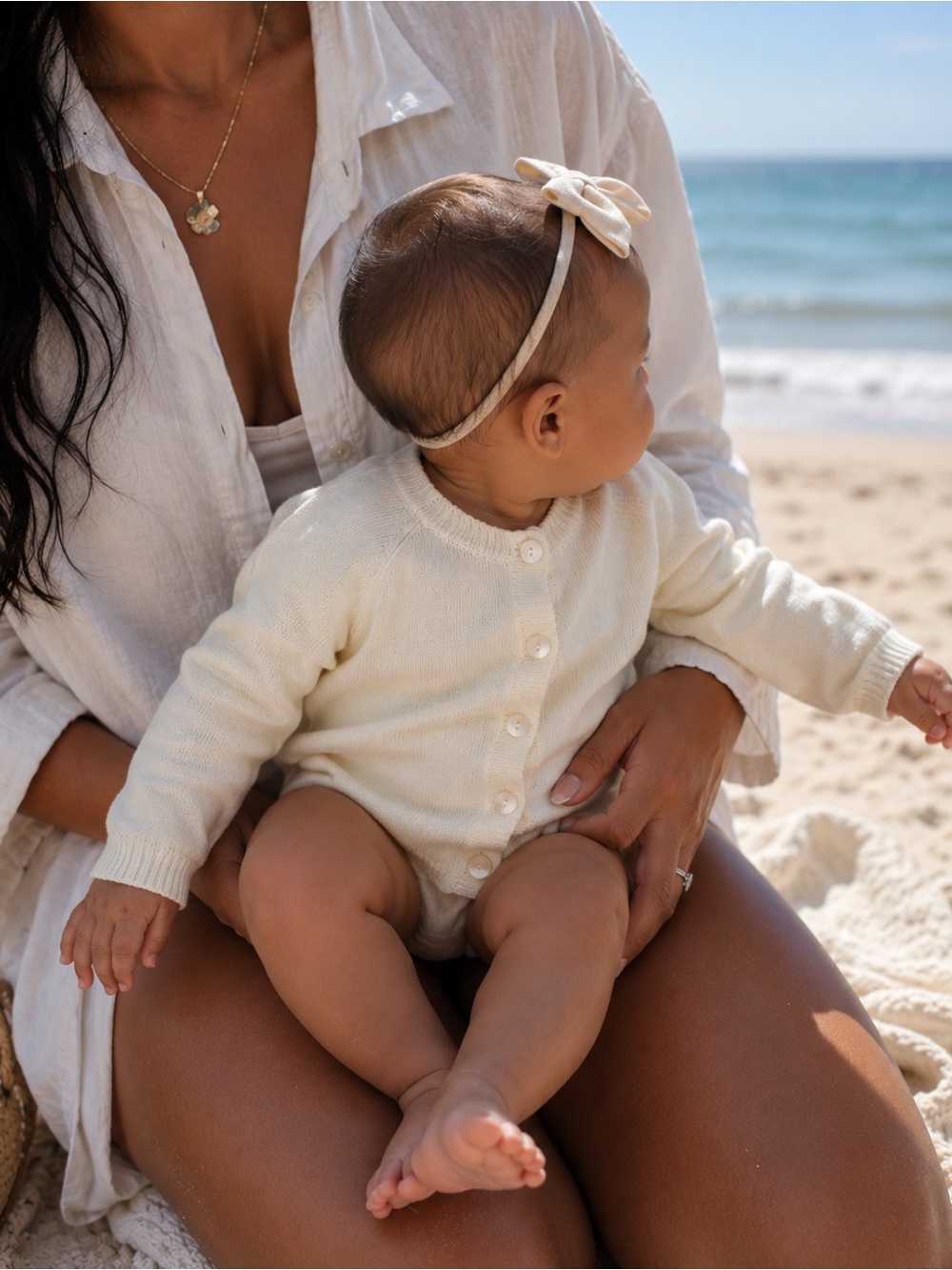 🆕🍼 C de C Baby Lightweight Cardigan Linen and Cotton Blend